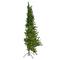 7.5ft. Pre-Lit Canadian Pine Slim Artificial Christmas Wall Tree, Multicolor Lights